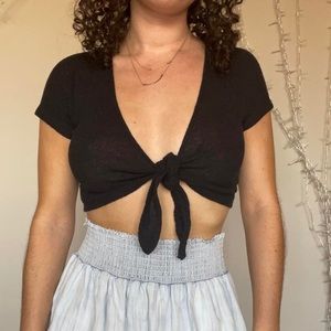 Urban outfitters tie crop top